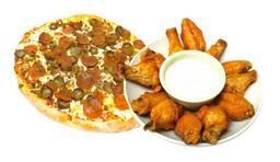 Extra Large Gourmet Pizza & 10 Wings Special